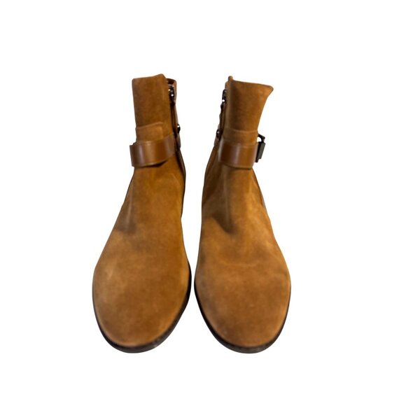 Isaac Mizrahi Brown Ankle Boots With Buckle Detail & Side Zippers Women's 7.5W - Picture 3 of 10